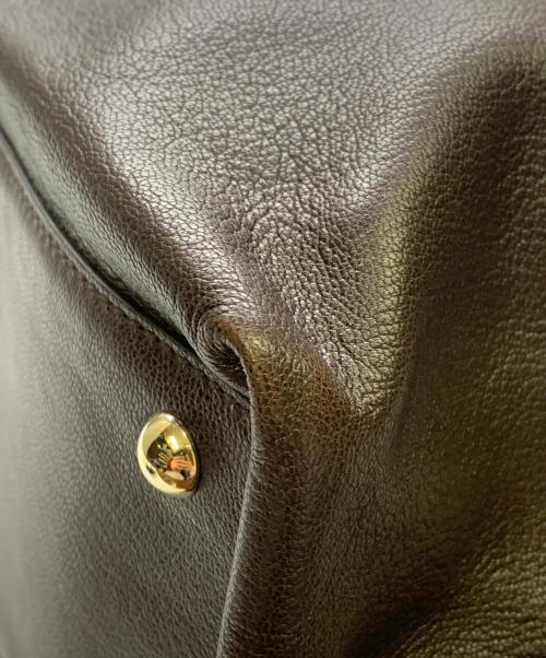 Yves Saint Laurent（イヴサンローラン）Yves Saint Laurent (イヴサンローラン) Yves Saint Laurent　サックダブル トートバッグ ダークブラウンの古着・服飾アイテム