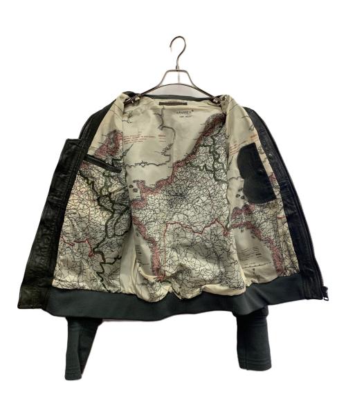 AVIREX（アヴィレックス）AVIREX (アヴィレックス) COLLECTION PRIVEE? (コレクション プリベー) AVIREX×COLLECTION PRIVEE?　A2レザージャケット ブラック サイズ:SIZE 52の古着・服飾アイテム