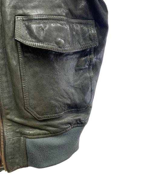 AVIREX（アヴィレックス）AVIREX (アヴィレックス) COLLECTION PRIVEE? (コレクション プリベー) AVIREX×COLLECTION PRIVEE?　A2レザージャケット ブラック サイズ:SIZE 52の古着・服飾アイテム