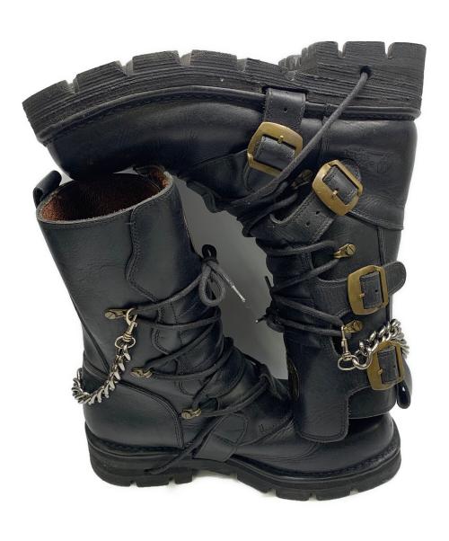 NEW ROCK（ニューロック）NEW ROCK (ニューロック) オールドエンジニアブーツ ブラック サイズ:サイズ表記無（参考サイズは推定となります）の古着・服飾アイテム