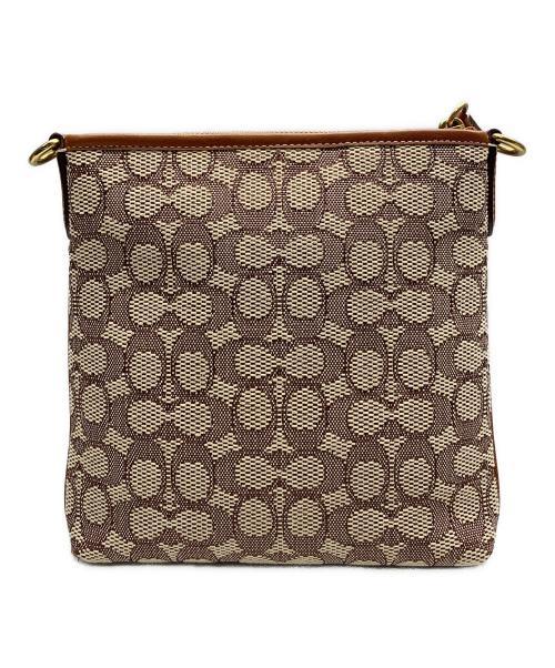 COACH（コーチ）COACH (コーチ) DISNEY (ディズニー) COACH×Disney　シグネチャー　ショルダーバッグ ベージュ×ブラウンの古着・服飾アイテム