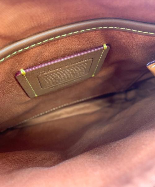 COACH（コーチ）COACH (コーチ) DISNEY (ディズニー) COACH×Disney　シグネチャー　ショルダーバッグ ベージュ×ブラウンの古着・服飾アイテム