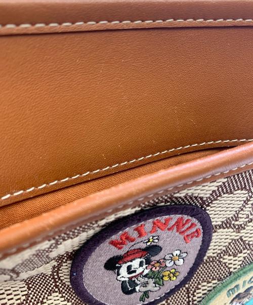 COACH（コーチ）COACH (コーチ) DISNEY (ディズニー) COACH×Disney　シグネチャー　ショルダーバッグ ベージュ×ブラウンの古着・服飾アイテム