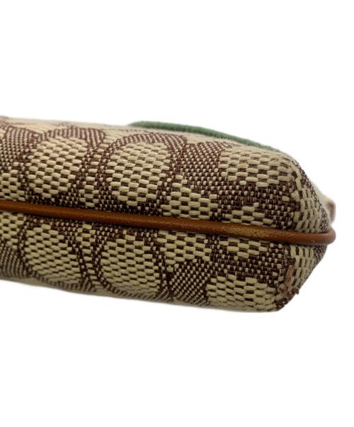 COACH（コーチ）COACH (コーチ) DISNEY (ディズニー) COACH×Disney　シグネチャー　ショルダーバッグ ベージュ×ブラウンの古着・服飾アイテム