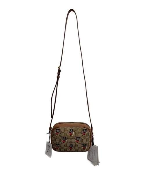 COACH（コーチ）COACH (コーチ) DISNEY (ディズニー) COACH×Disney　シグネチャー　ミニジェイミーカメラバッグ ブラウン×ベージュ 未使用品の古着・服飾アイテム