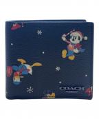 COACH×DISNEYコーチ×ディズニー）の古着「COACH×Disney　2つ折り財布」｜ブラック
