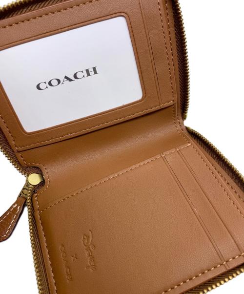 COACH（コーチ）COACH (コーチ) DISNEY (ディズニー) COACH×Disney　シグネチャー　ラウンドファスナー財布 ブラウン×ベージュ 未使用品の古着・服飾アイテム
