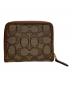 COACH (コーチ) DISNEY (ディズニー) COACH×Disney　シグネチャー　ラウンドファスナー財布 ブラウン×ベージュ 未使用品：10000円