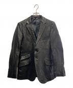 PS Paul SmithＰＳポールスミス）の古着「PS Paul Smith　レザーテーラードジャケット」｜ブラック
