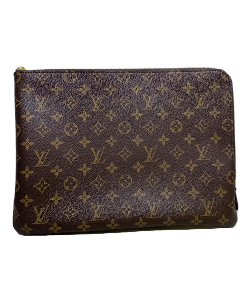 LOUIS VUITTON（ルイ ヴィトン）LOUIS VUITTON (ルイ ヴィトン) LOUIS VUITTON　モノグラム　エテュイ ヴォワヤージュGM ブラウン×レッドの古着・服飾アイテム