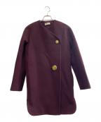 BALENCIAGAバレンシアガ）の古着「BALENCIAGA　カシミヤ混コート」｜バーガンディー