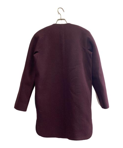 BALENCIAGA（バレンシアガ）BALENCIAGA (バレンシアガ) BALENCIAGA　カシミヤ混コート バーガンディー サイズ:34の古着・服飾アイテム