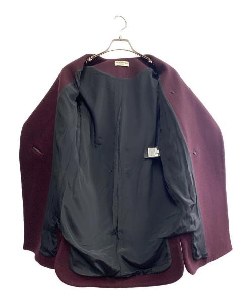 BALENCIAGA（バレンシアガ）BALENCIAGA (バレンシアガ) BALENCIAGA　カシミヤ混コート バーガンディー サイズ:34の古着・服飾アイテム