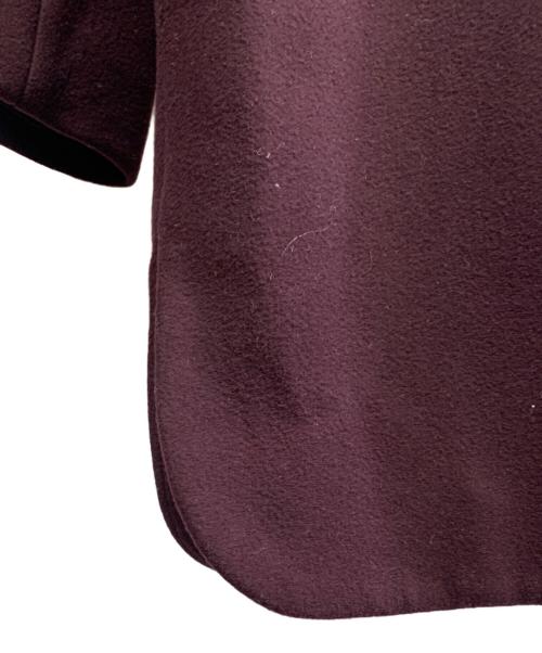 BALENCIAGA（バレンシアガ）BALENCIAGA (バレンシアガ) BALENCIAGA　カシミヤ混コート バーガンディー サイズ:34の古着・服飾アイテム