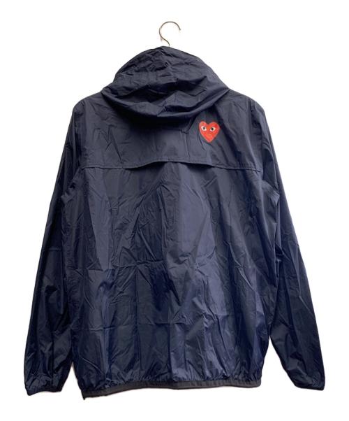 PLAY COMME des GARCONS（プレイコムデギャルソン）PLAY COMME des GARCONS (プレイコムデギャルソン) K-WAY (ケイウェイ) PLAY COMME des GARCONS×K-way　ナイロンジャケット ネイビー サイズ:Lの古着・服飾アイテム