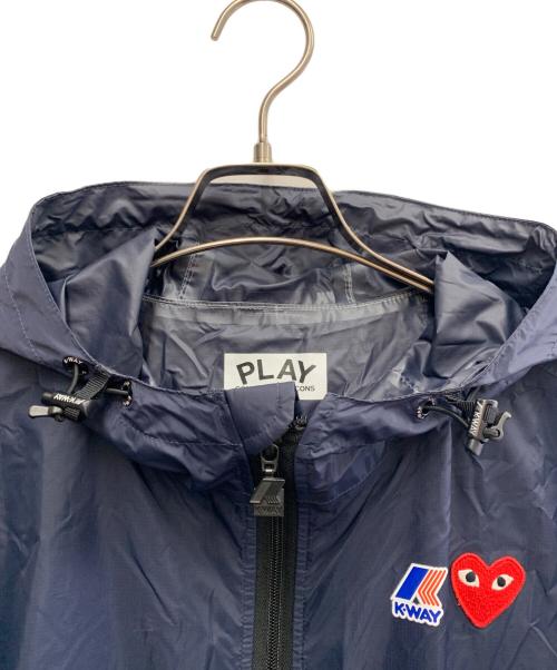 PLAY COMME des GARCONS（プレイコムデギャルソン）PLAY COMME des GARCONS (プレイコムデギャルソン) K-WAY (ケイウェイ) PLAY COMME des GARCONS×K-way　ナイロンジャケット ネイビー サイズ:Lの古着・服飾アイテム