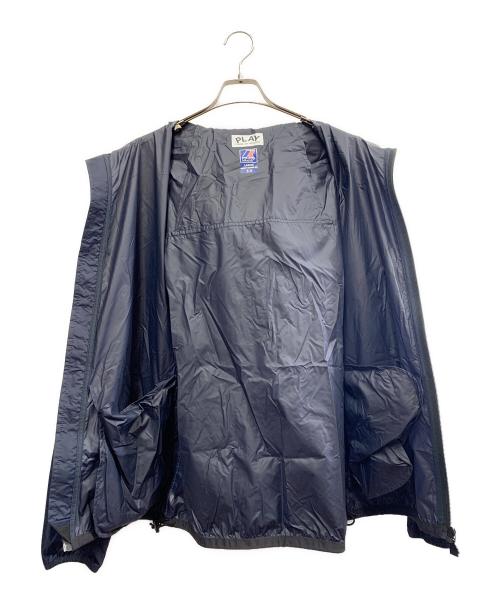 PLAY COMME des GARCONS（プレイコムデギャルソン）PLAY COMME des GARCONS (プレイコムデギャルソン) K-WAY (ケイウェイ) PLAY COMME des GARCONS×K-way　ナイロンジャケット ネイビー サイズ:Lの古着・服飾アイテム