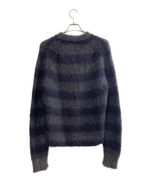 JIL SANDER（ジルサンダー）JIL SANDER (ジルサンダー) JIL SANDER　ボーダー　厚手ニット ネイビー×グレー サイズ:46の古着・服飾アイテム
