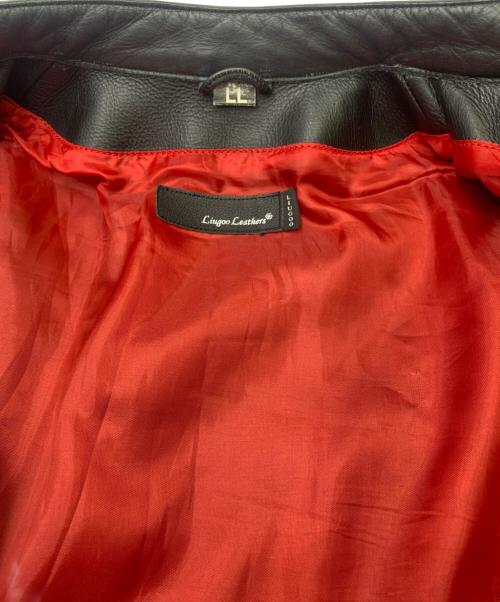 Liugoo Leathers（リューグーレザーズ）Liugoo Leathers (リューグーレザーズ) ライダースジャケット ブラック サイズ:LLの古着・服飾アイテム