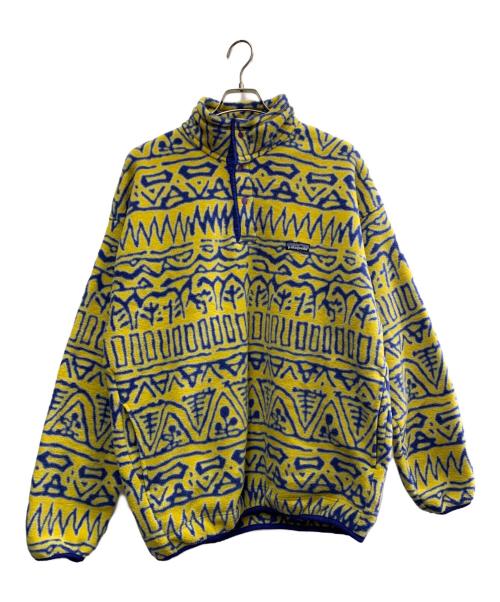 Patagonia（パタゴニア）Patagonia (パタゴニア) Patagonia　シンチラスナップT　スウィッチバック柄　99年製 USA製 イエロー×ブルー サイズ:XLの古着・服飾アイテム