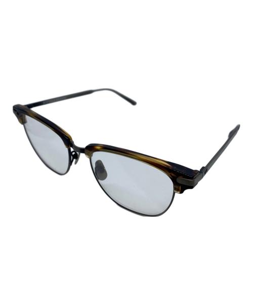 BOTTEGA VENETA（ボッテガベネタ）BOTTEGA VENETA (ボッテガベネタ) 伊達眼鏡 ブラウン×シルバーの古着・服飾アイテム