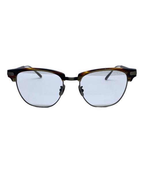 BOTTEGA VENETA（ボッテガベネタ）BOTTEGA VENETA (ボッテガベネタ) 伊達眼鏡 ブラウン×シルバーの古着・服飾アイテム