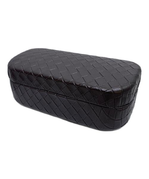 BOTTEGA VENETA（ボッテガベネタ）BOTTEGA VENETA (ボッテガベネタ) 伊達眼鏡 ブラウン×シルバーの古着・服飾アイテム
