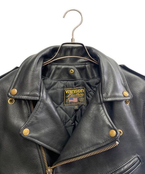 VANSON（バンソン）VANSON (バンソン) VANSON　ダブルライダースジャケット ブラック サイズ:36の古着・服飾アイテム