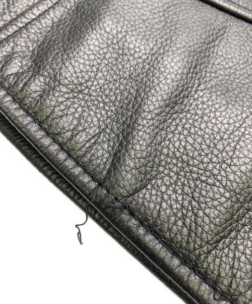 HARLEY-DAVIDSON（ハーレーダビッドソン）HARLEY-DAVIDSON (ハーレーダビッドソン) HARLEY-DAVIDSON　刺繍レザーベスト ブラック サイズ:Lの古着・服飾アイテム