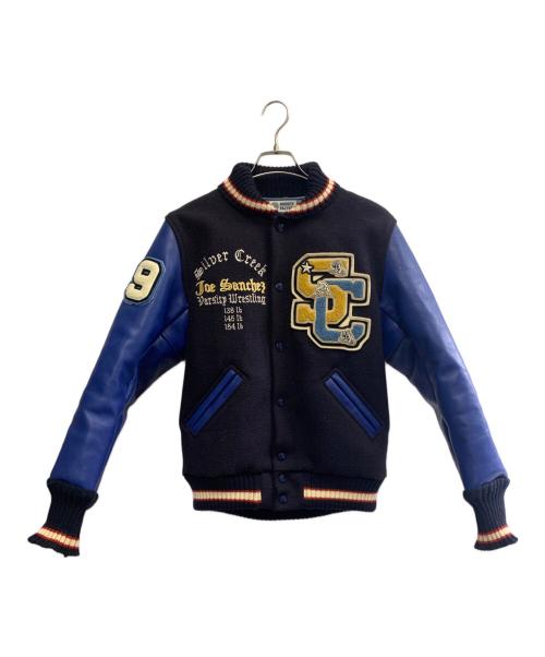 WAREHOUSE（ウエアハウス）WAREHOUSE (ウエアハウス) RUGGED FACTORY (ラギッドファクトリー) WAREHOUSE×RUGGED FACTORY　bodies sporting goods　スタジャン ブルー×ネイビー サイズ:40の古着・服飾アイテム