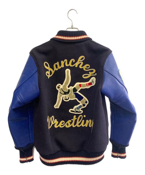 WAREHOUSE（ウエアハウス）WAREHOUSE (ウエアハウス) RUGGED FACTORY (ラギッドファクトリー) WAREHOUSE×RUGGED FACTORY　bodies sporting goods　スタジャン ブルー×ネイビー サイズ:40の古着・服飾アイテム