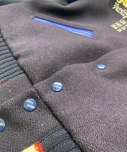 WAREHOUSE（ウエアハウス）WAREHOUSE (ウエアハウス) RUGGED FACTORY (ラギッドファクトリー) WAREHOUSE×RUGGED FACTORY　bodies sporting goods　スタジャン ブルー×ネイビー サイズ:40の古着・服飾アイテム