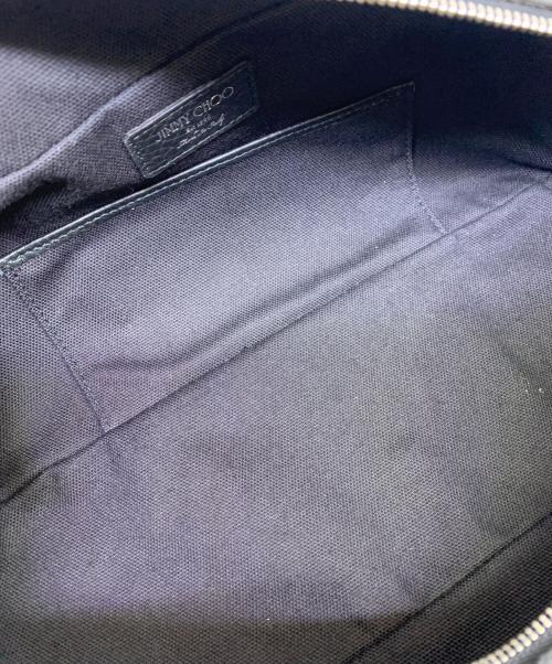 JIMMY CHOO（ジミーチュウ）JIMMY CHOO (ジミーチュウ) エンボススターハンドバッグ ブラックの古着・服飾アイテム