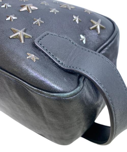JIMMY CHOO（ジミーチュウ）JIMMY CHOO (ジミーチュウ) スタッズハンドバッグ ブラックの古着・服飾アイテム