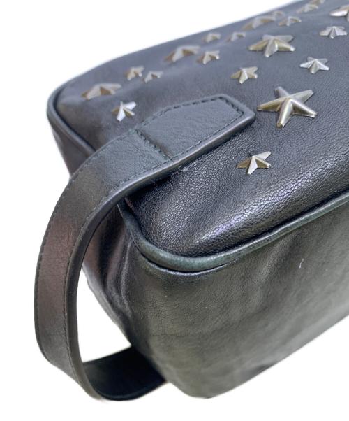 JIMMY CHOO（ジミーチュウ）JIMMY CHOO (ジミーチュウ) スタッズハンドバッグ ブラックの古着・服飾アイテム