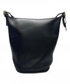 COACHコーチ）の古着「COACH　レザーショルダーバッグ」｜ブラック