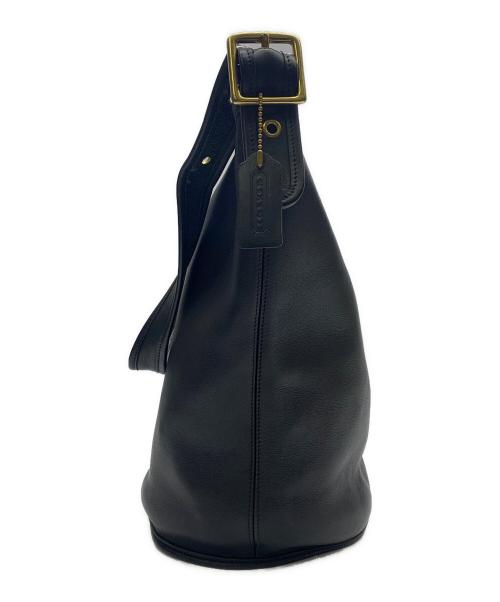COACH（コーチ）COACH (コーチ) COACH　レザーショルダーバッグ ブラックの古着・服飾アイテム