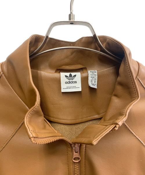 adidas Originals（アディダスオリジナル）adidas Originals (アディダスオリジナル) adidas originals　フェイクレザージャケット ブラウン サイズ:2XLの古着・服飾アイテム
