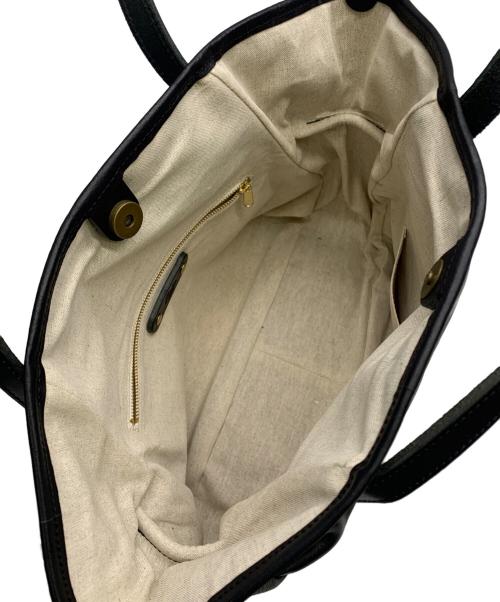 Ense（アンサ）Ense (アンサ) ENSE　tote S　レザートートバッグ ブラックの古着・服飾アイテム