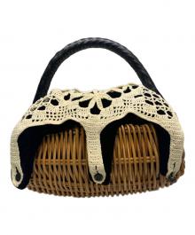 ebagos（エバゴス）の古着「ebagos　カゴバッグ」｜ブラウン×ブラック