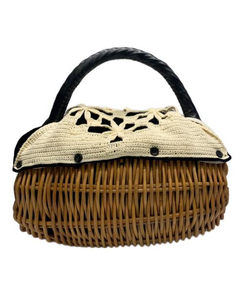 ebagos（エバゴス）ebagos (エバゴス) ebagos　カゴバッグ ブラウン×ブラックの古着・服飾アイテム