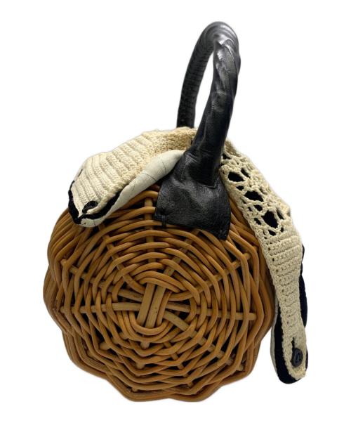 ebagos（エバゴス）ebagos (エバゴス) ebagos　カゴバッグ ブラウン×ブラックの古着・服飾アイテム