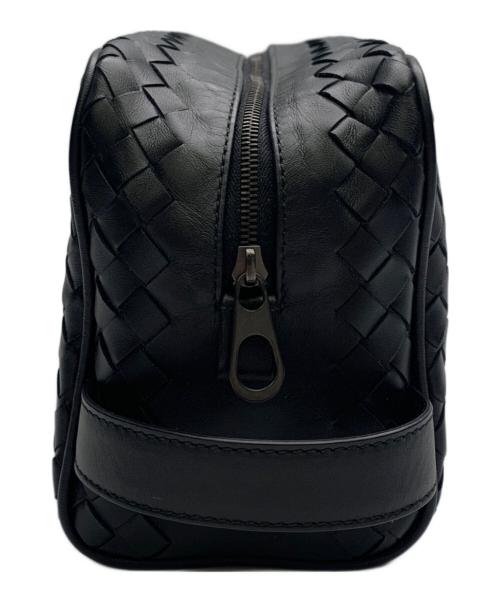 BOTTEGA VENETA（ボッテガベネタ）BOTTEGA VENETA (ボッテガベネタ) BOTTEGA VENETA　	イントレチャート　クラッチバッグ ブラックの古着・服飾アイテム