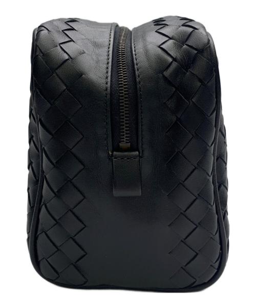 BOTTEGA VENETA（ボッテガベネタ）BOTTEGA VENETA (ボッテガベネタ) BOTTEGA VENETA　	イントレチャート　クラッチバッグ ブラックの古着・服飾アイテム