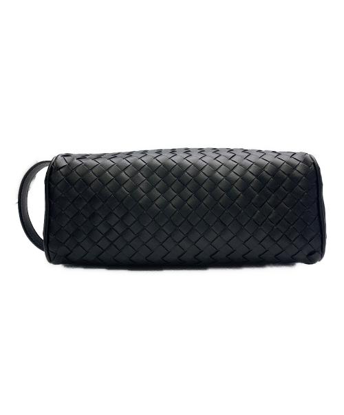 BOTTEGA VENETA（ボッテガベネタ）BOTTEGA VENETA (ボッテガベネタ) BOTTEGA VENETA　	イントレチャート　クラッチバッグ ブラックの古着・服飾アイテム