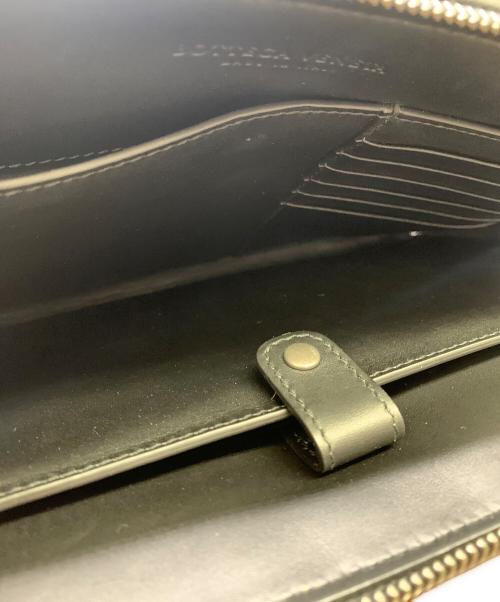 BOTTEGA VENETA（ボッテガベネタ）BOTTEGA VENETA (ボッテガベネタ) BOTTEGA VENETA　コンパクトイントレチャート　クラッチバッグ ブラックの古着・服飾アイテム