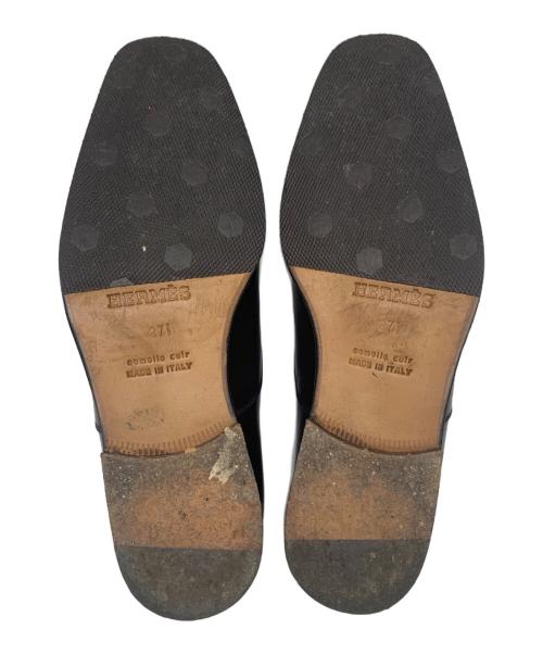 HERMES（エルメス）HERMES (エルメス) HERMES　semelle cuir　ストレートチップシューズ ブラック サイズ:371/2の古着・服飾アイテム