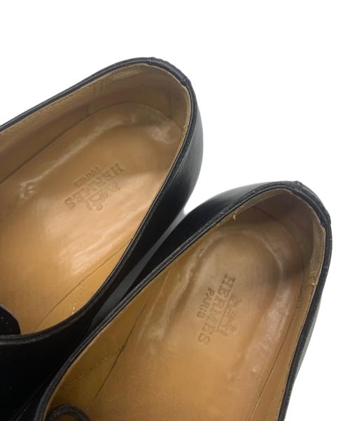 HERMES（エルメス）HERMES (エルメス) HERMES　semelle cuir　ストレートチップシューズ ブラック サイズ:371/2の古着・服飾アイテム