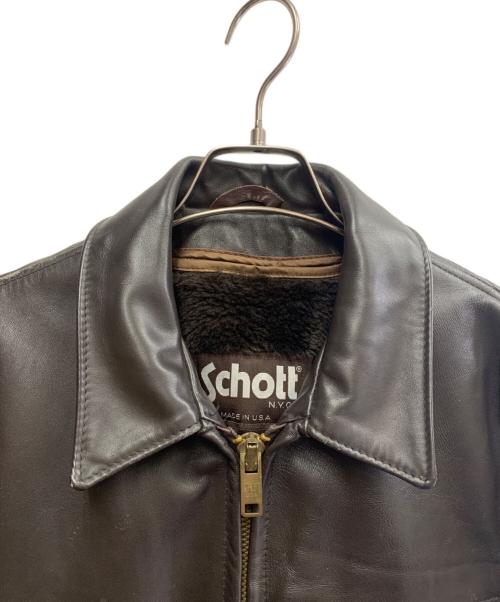 Schott（ショット）Schott (ショット) Schott ライナー付シングルライダースジャケット ダークブラウン サイズ:34の古着・服飾アイテム