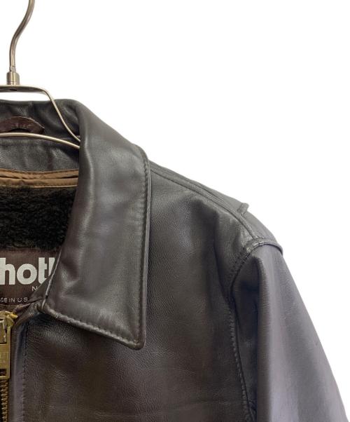 Schott（ショット）Schott (ショット) Schott ライナー付シングルライダースジャケット ダークブラウン サイズ:34の古着・服飾アイテム